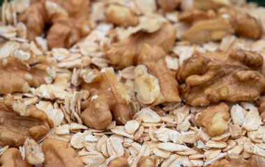 walnuts on wooden background