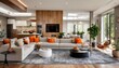 © Tiaranso - Modern Spacious Living Room with Luxurious Interiors and Natural Light