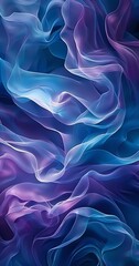 Canvas Print - abstract fluid swirl pattern in blue and purple hues creating a mesmerizing wallpaper