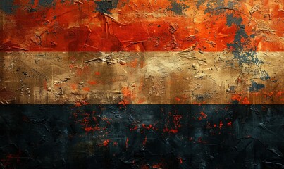 Canvas Print - Realistic grunge holland flag