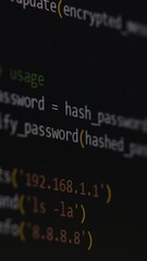 programming code on dark screen