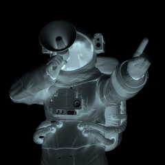 Wall Mural - astronaut is protesting
