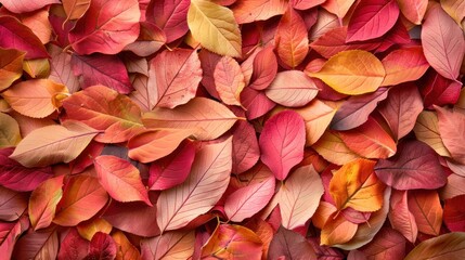 Poster - Autumn Leaves: A Tapestry of Red and Orange