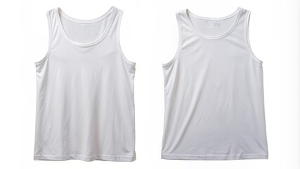 Poster - Two white tank tops are shown side by side