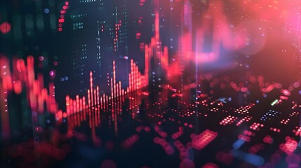 Wall Mural - stock market tickers abstract technology background