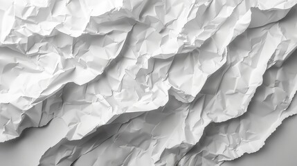 Poster - Crumpled White Paper Texture