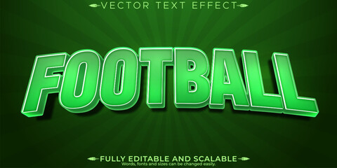 Wall Mural - Football text effect, editable soccer and goal customizable font style