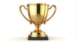 © Alon - Gold trophy cup isolated on a white background. 3d rendering