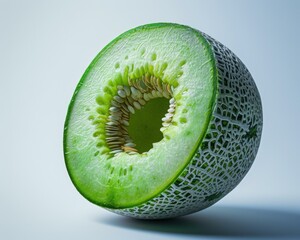 Sticker - Close-up of a green melon. AI.