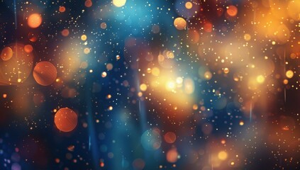 Wall Mural - glowing lights in blue and orange. ai.