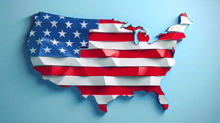 United States 3D vector illustration