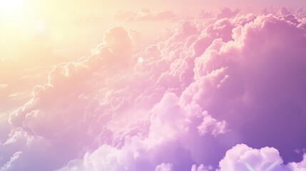 Wall Mural - Pastel Skies: A Dreamy Cloud Formation