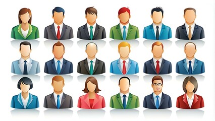 Wall Mural - business people icon vector isolated