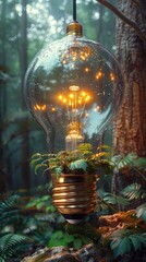 Wall Mural - a light bulb that is on a stone path