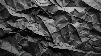 Sticker - Texture of wrinkled black paper for design background