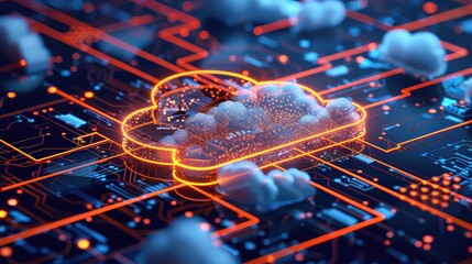 Abstract representation of a cloud computing system