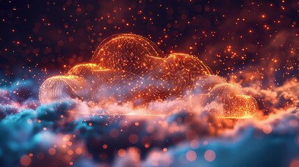 Abstract representation of a cloud computing system