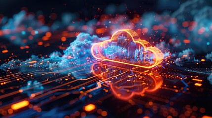 Abstract representation of a cloud computing system
