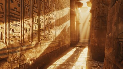 Poster - The hieroglyphs shimmered in the sunlight, their meanings obscured yet tantalizing, inviting me to delve deeper into their enigmatic mysteries.