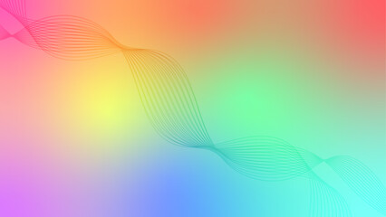 Wall Mural - abstract colorful vibrant background with waves line curves 