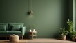 © Panuwat - Abstract wallpaper background living room green walls