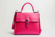 © kristina - Bright pink handbag with a structured design and top handle, symbolizing elegance and modern fashion, ideal for adding a touch of color and style to any outfit on a white background.