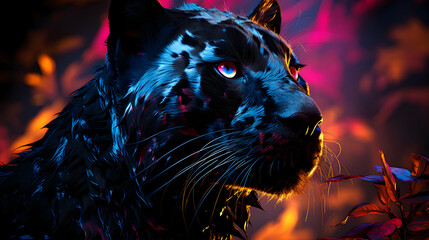 Wall Mural - Black Panther 3D Illustration