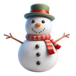 © Bounpaseuth - 3D Snowman with white background