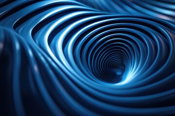 Wall Mural - a spiral of blue and white lights
