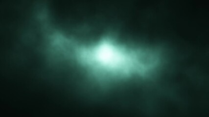 Wall Mural - dangerous dark green cloud of smoke loop slow motion background.