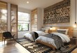 © Iigo - bedroom interior design. Bedroom in ethnic style.