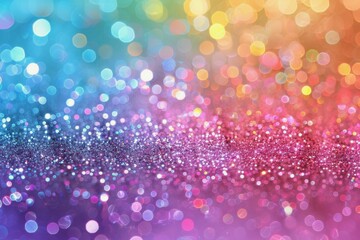 Colorful Glitter and Bokeh Lights Abstract Background