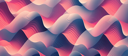 Poster - a computer screen with a pattern of wavy shapes, Minimalist patterns using subtle gradients and clean lines