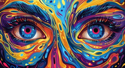  Trippy eyes with colorful patterns Trippy LSD doodles Watchful designs