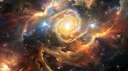 Wall Mural - radiant galactic core big bang