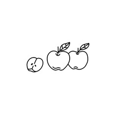 Wall Mural - Apple outline 