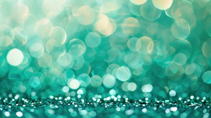shimmering aqua turquoise and teal green bokeh glitter background for stunning visuals.