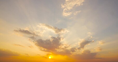 Wall Mural - Timelapse sunset sky bottom view of sky sunset in the sky