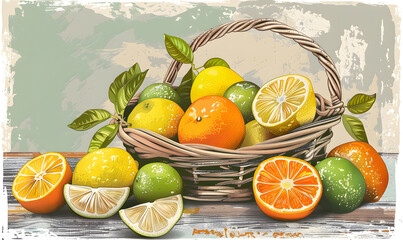 Wall Mural - Natural fresh fruit for health