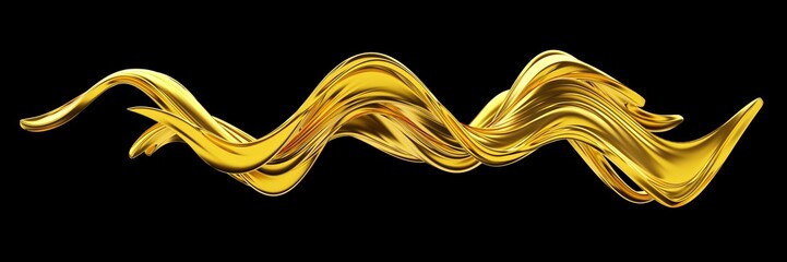 Wall Mural - Abstract gold silk texture flowing background. Luxury golden texture