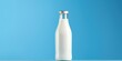 © Nice Seven - Glass Bottle of Milk on Blue Background