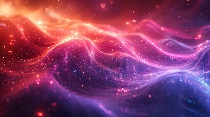 Wall Mural - A vibrant neon gradient background with electric blues, pinks, and purples.