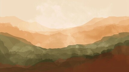 Wall Mural - A warm gradient background with earth tones like brown, beige, and olive green.