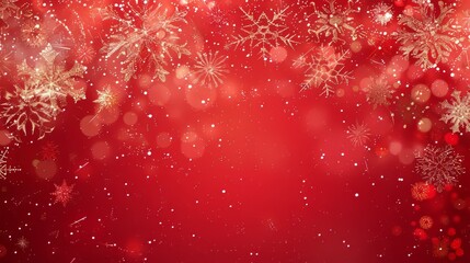 Wall Mural - Red background, fireworks 