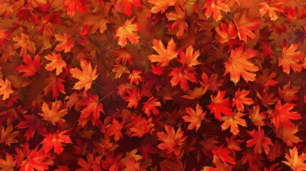 Poster - Autumn Leaves: A Red and Orange Tapestry