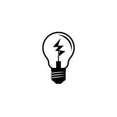 Lightbulb Icon Minimal, Simple Logo