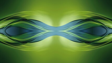 Wall Mural - Abstract Green and Blue Swirling Design