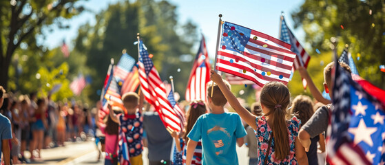 Celebrating Independence Day in US. Independence day. Liberty enlightening the world. American Celebration Usa Flag And Fireworks At Sunset. USA flag with fireworks background for 4 july independence