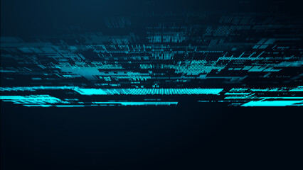 Wall Mural - Abstract technological background. Digital information. The concept of big data. 3d rendering.