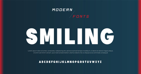 Wall Mural - Smiling  Classic Lettering Minimal Fashion Designs. Typography modern serif fonts and numbers. vector illustration